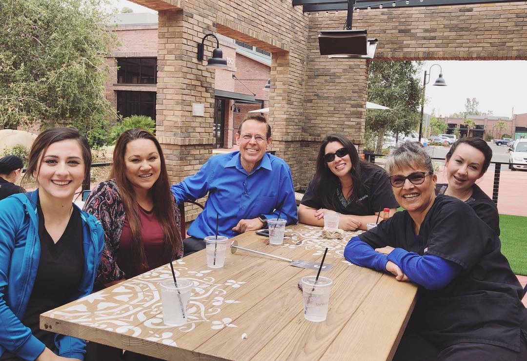 Caring dental team members